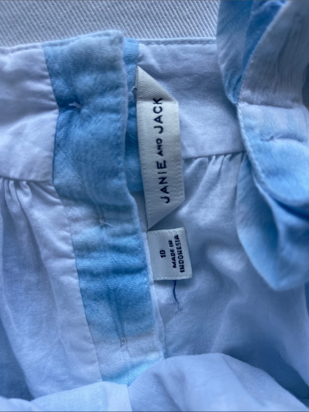 Janie and Jack Girls Size 10 Light Blue Tie-Dye Sundress - Picture 2 of 8